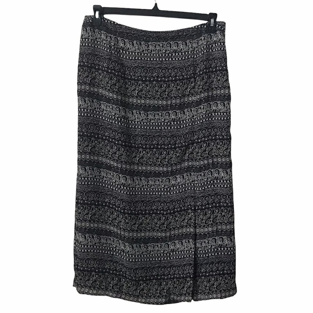 Rena Rowan Semi Sheer Side Slit Maxi Skirt